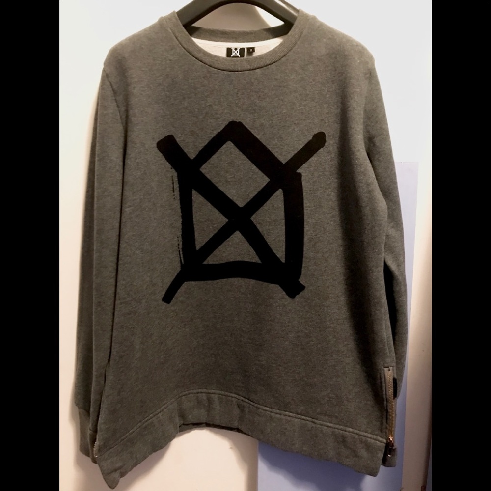 Side Zips Crewneck Sweatshirt by HOBO Size S